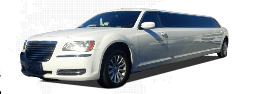 White Chrysler 300 limousine