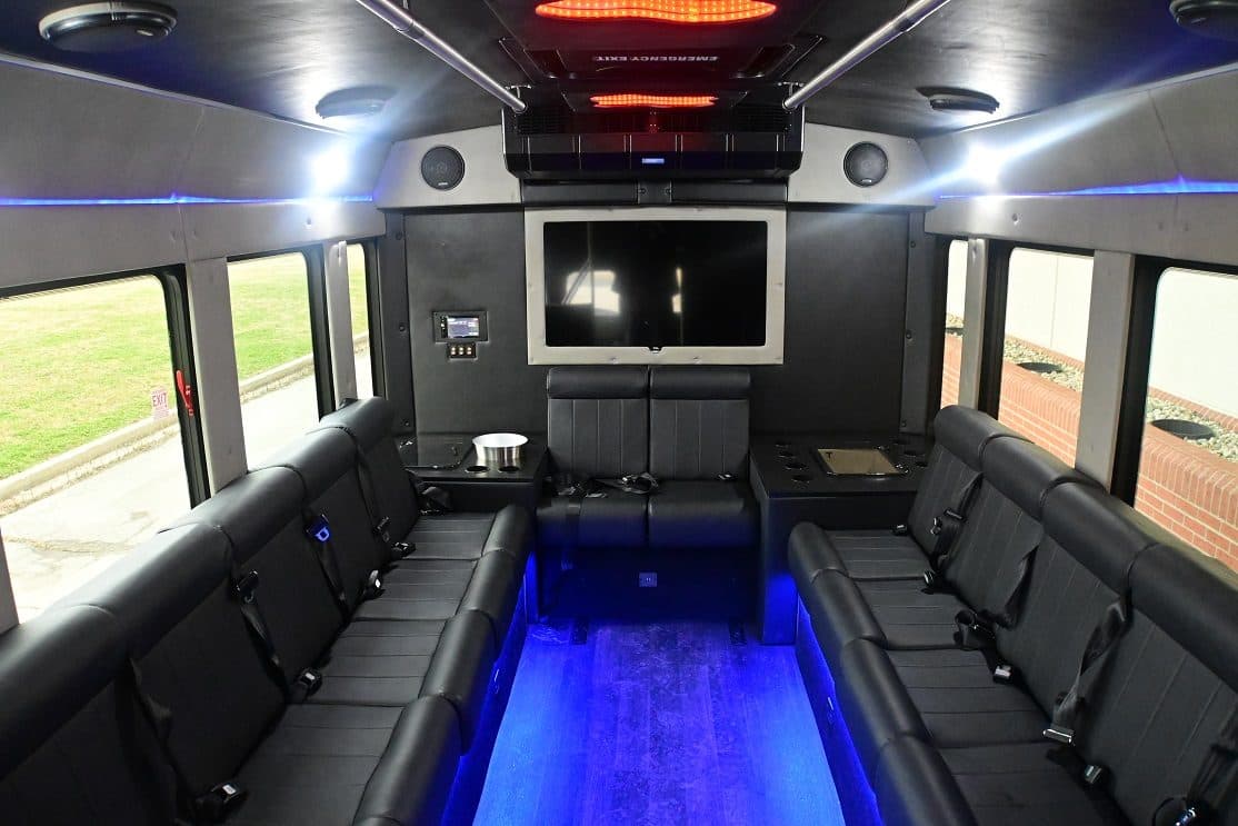 16 Passenger Party Bus Interior